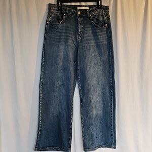 9TH & MAIN, Stylish Blue Wide Leg Jeans